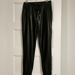 New T Tahari Vegan Leather Joggers sz small